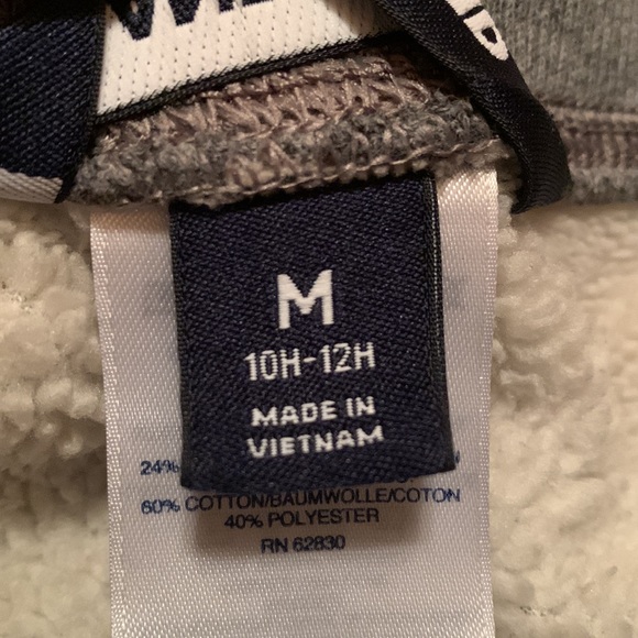 Lands End Youth Lined Sweatpants- Size M- Sherpa Fleece Lined- WARM! Grey Unisex - Picture 6 of 12